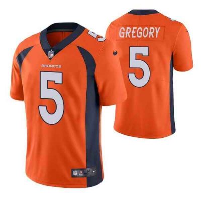 Youth Denver Broncos #5 Randy Gregory Orange Vapor Untouchable Limited Stitched Jersey