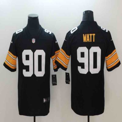 Men's Pittsburgh Steelers #90 T. J. Watt Black Vapor Untouchable Limited Stitched NFL Jersey