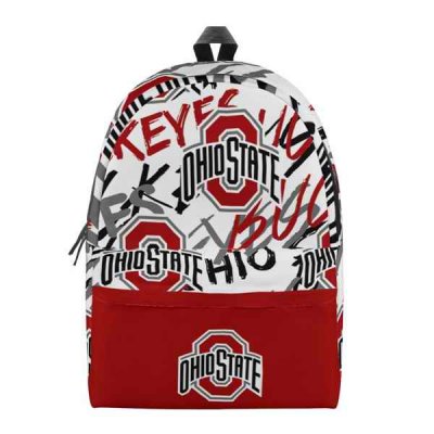 Ohio State Buckeyes All Over Print Polyester Backpack 001