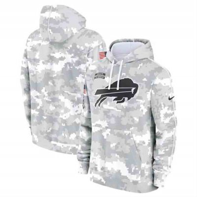 Men's Buffalo Bills 2024 Arctic Camo Salute to Service Club Fleece Pullover Hoodie