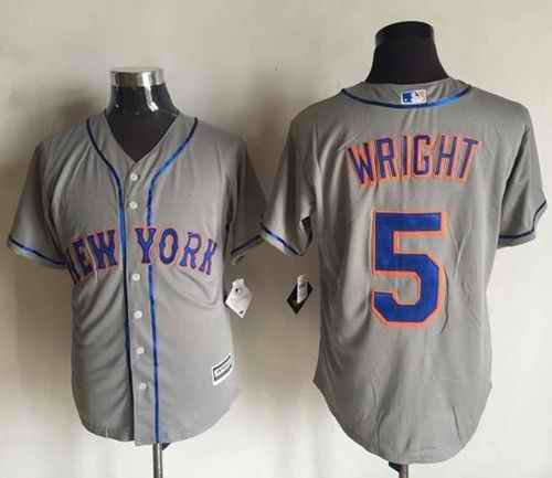 Mets #5 David Wright New Grey Cool Base Stitched MLB Jersey