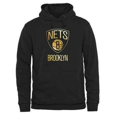 Brooklyn Nets Gold Collection Pullover Hoodie Black