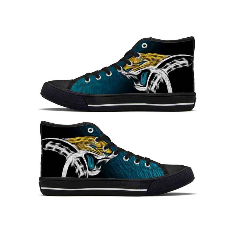 Women's Jacksonville Jaguars High Top Canvas Sneakers 002