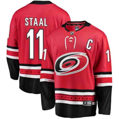 Men's Adidas Carolina Hurricanes  #11 Jordan Staal Red Stitched NHL Jersey