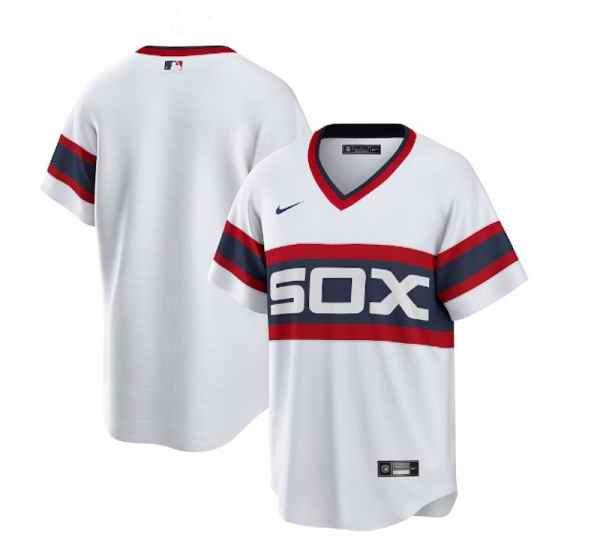 Men's Chicago White Sox Blank White Cool Base Stitched Jersey