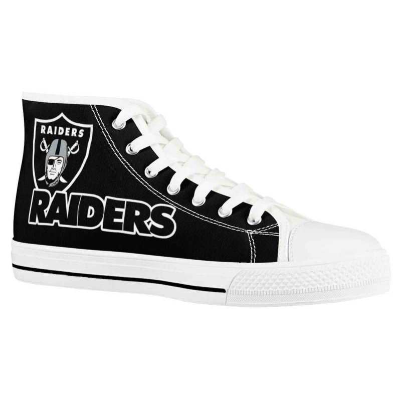 Men's Las Vegas Raiders High Top Canvas Sneakers 005