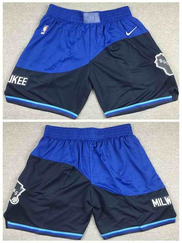 Men's Milwaukee Bucks Blue Shorts (Run Small)