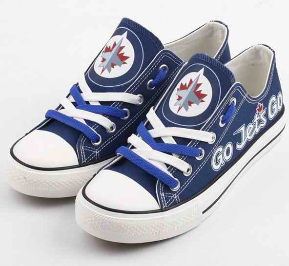 Women's Winnipeg Jets Repeat Print Low Top Sneakers 002