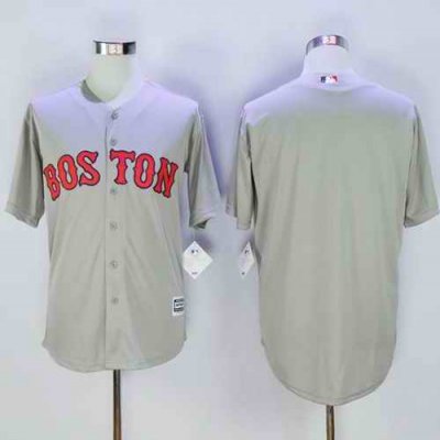 Red Sox Blank Grey New Cool Base Stitched MLB Jersey