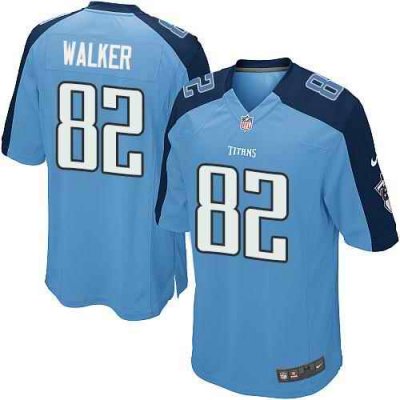 Nike Titans #82 Delanie Walker Light Blue Team Color Youth Stitched NFL Elite Jersey