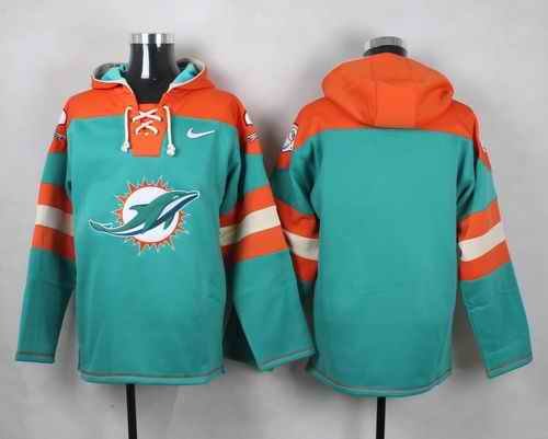 Nike Dolphins Blank Aqua Green Player Pullover NFL Hoodie