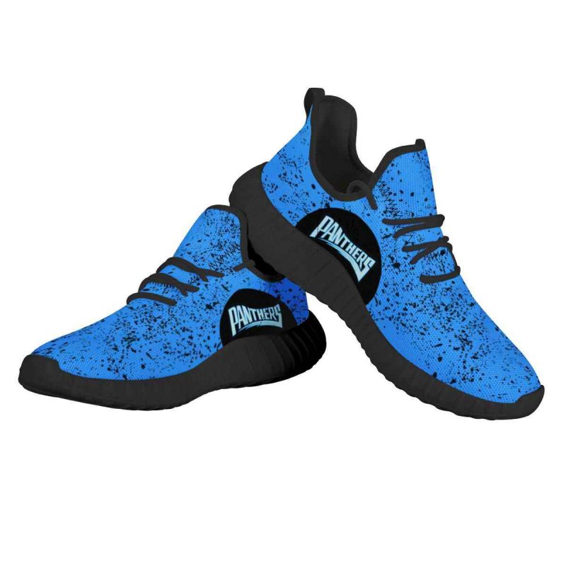 Women's Carolina Panthers Mesh Knit Sneakers/Shoes 009