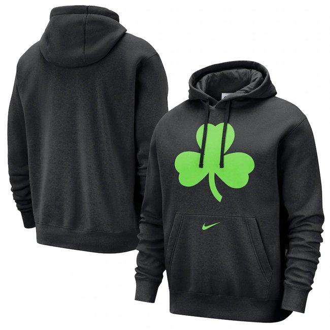 Men's Boston Celtics Black 2024/25 City Edition Essential Club Pullover Hoodie