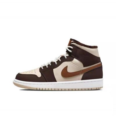 Men's Running Weapon Air Jordan 1 Brown Shoes 267