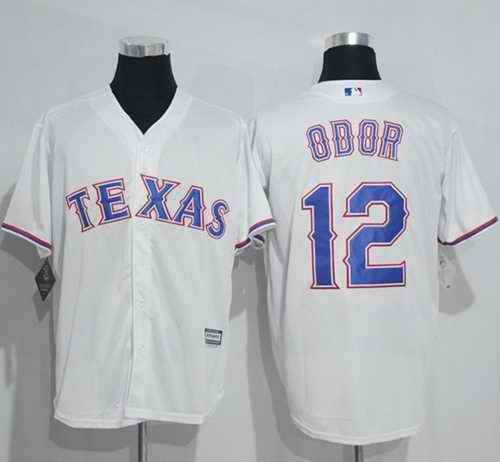 Rangers #12 Rougned Odor White New Cool Base Stitched MLB Jersey