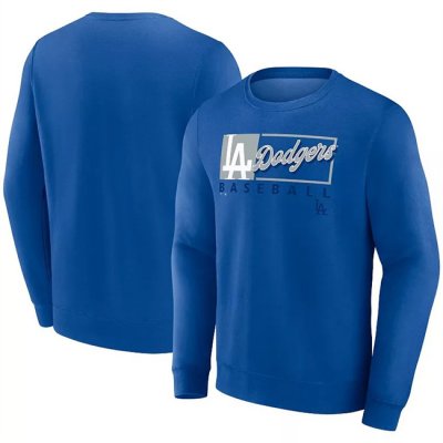 Men's Los Angeles Dodgers Royal Focus Fleece Pullover Sweatshirt