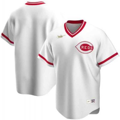 Men's Cincinnati Reds Blank New White Cool Base Stitched Jersey