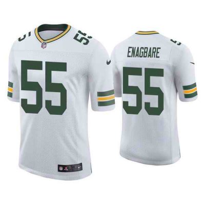 Men's Green Bay Packers #55 Kingsley Enagbare White Stitched Football Jersey