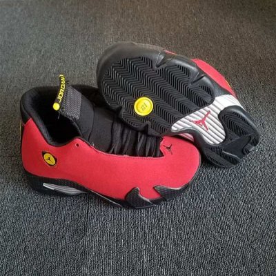 Women's Running weapon Air Jordan 14 Red Shoes 002