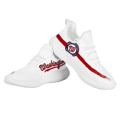 Women's Washington Nationals Mesh Knit Sneakers/Shoes 001