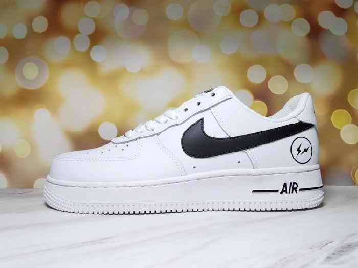 Women's Air Force 1 White/Black Shoes 0179