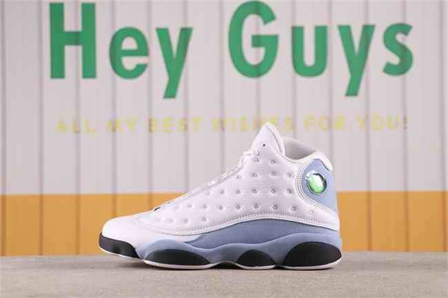 Men's Running Weapon Air Jordan 13 White/Blue Shoes 064