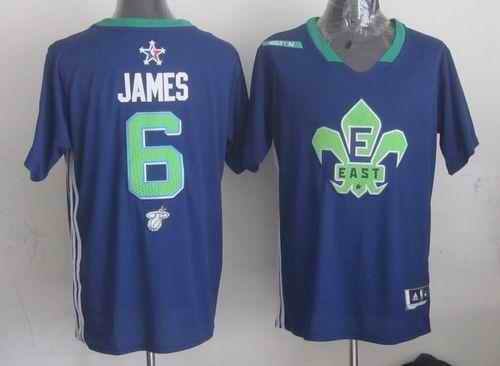 Heat #6 LeBron James Navy Blue 2014 All Star Stitched NBA Jersey