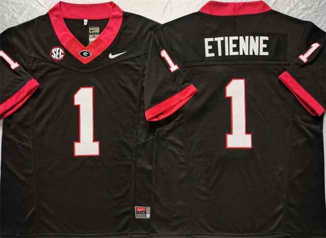 Georgia Bulldogs #1 Trevor Etienne Black F.U.S.E Stitched Jersey