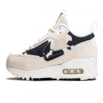 Women's Running weapon Air Max 90 Cream/Black Shoes 064