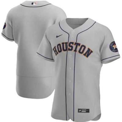 Men's Houston Astros Blank Grey Flex Base Stitched Jersey