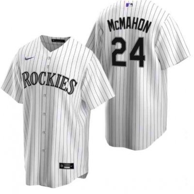 Men's Colorado Rockies #24 Ryan McMahon White Stitched Baseball Jersey