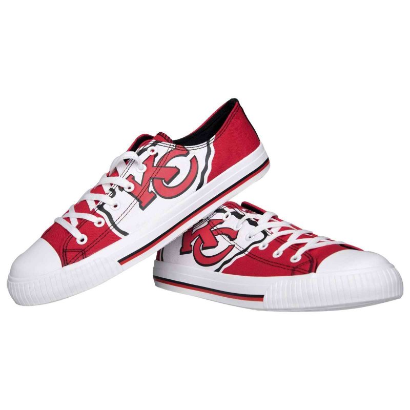 Women's NFL Kansas City Chiefs Repeat Print Low Top Sneakers 008