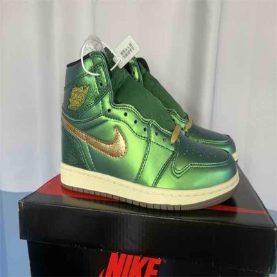 Men's Running Weapon Air Jordan 1 Green Shoes 0576