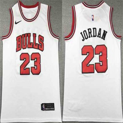 Men's Chicago Bulls #23 Michael Jordan White Stitched Basketball Jersey