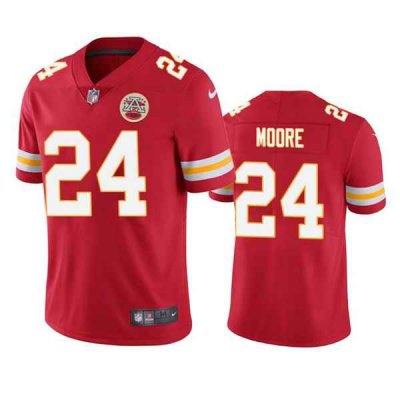 Men's Kansas City Chiefs #24 Skyy Moore Red Vapor Untouchable Limited Stitched Football Jersey