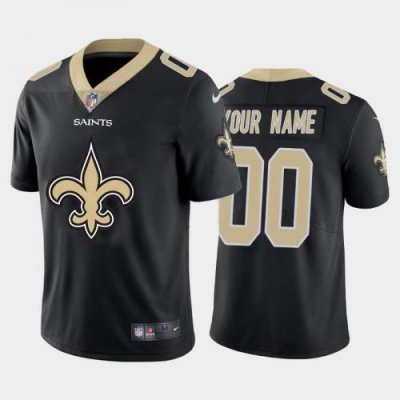 Men's New Orleans Saints Customized Black 2020 Team Big Logo Stitched Limited Jersey