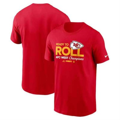 Men's Kansas City Chiefs Red 2024 AFC West Champions Locker Room Trophy Collection T-Shirt