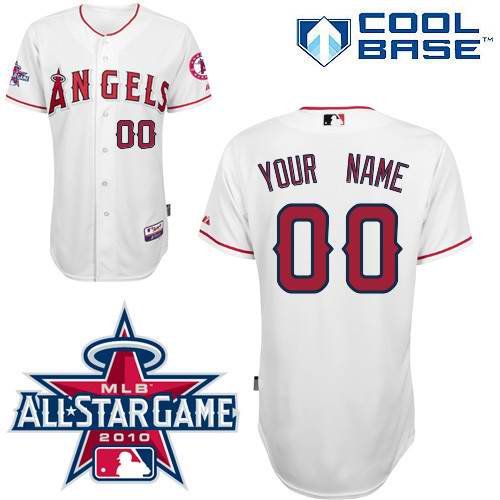 Angels of Anaheim Personalized Authentic White w/2010 All-Star Patch MLB Jersey