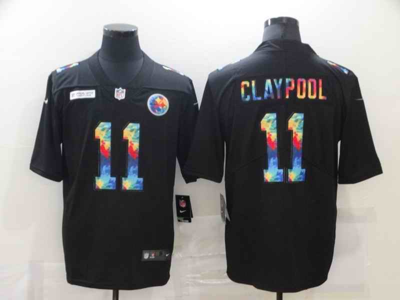 Men's Pittsburgh Steelers #11 Chase Claypool 2020 Black Crucial Catch Limited Stitched Jersey