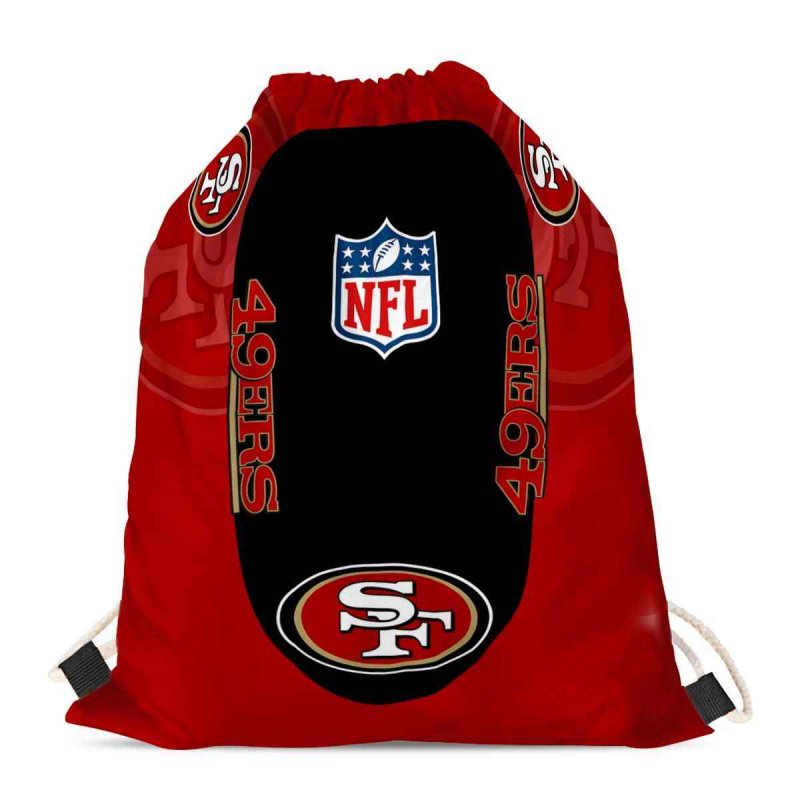 San Francisco 49ers Drawstring Backpack sack / Gym bag 18 x 14 004