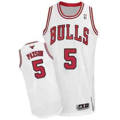 Revolution 30 Bulls #5 John Paxson White Stitched NBA Jersey