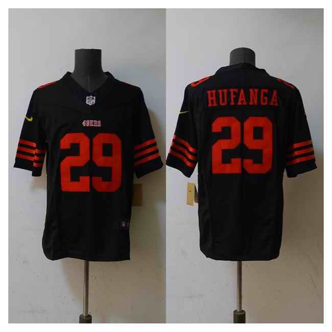 Men's San Francisco 49ers #29 Talanoa Hufanga 2023 F.U.S.E. Black Vapor Untouchable Limited Stitched Football Jersey