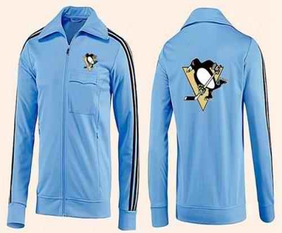 NHL Pittsburgh Penguins Zip Jackets Light Blue