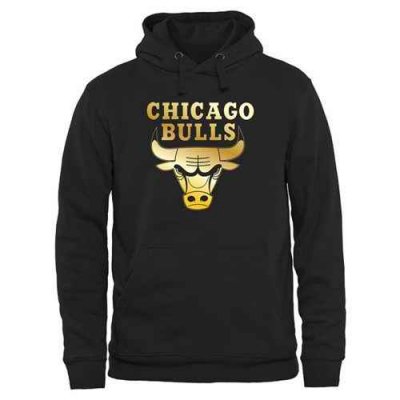 Chicago Bulls Gold Collection Pullover Hoodie Black