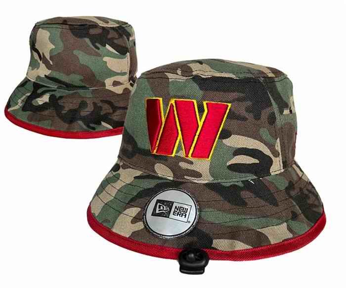 Washington Commanders Salute To Service Stitched Bucket Fisherman Hats 086