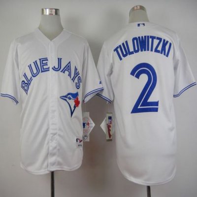 Blue Jays #2 Troy Tulowitzki White Cool Base Stitched MLB Jersey