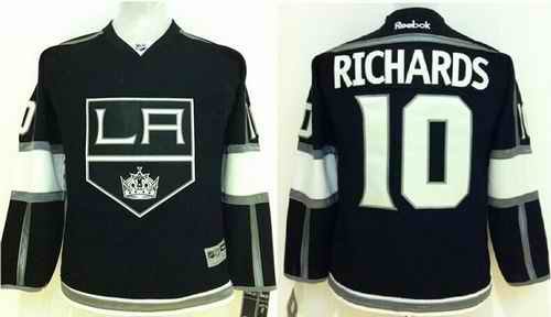 Kings #10 Mike Richards Black Home Stitched Youth NHL Jersey