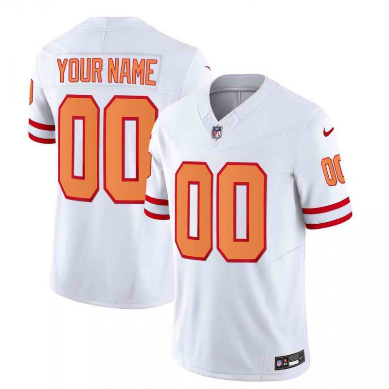 Men's Tampa Bay Buccaneers Active Player Custom 2023 F.U.S.E. White Throwback Limited Stitched Jersey