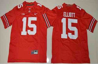 Buckeyes #15 Ezekiel Elliott Red Stitched Youth NCAA Jersey