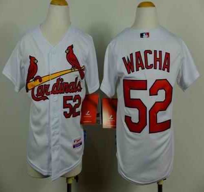 Cardinals #52 Michael Wacha White Cool Base Stitched Youth MLB Jersey